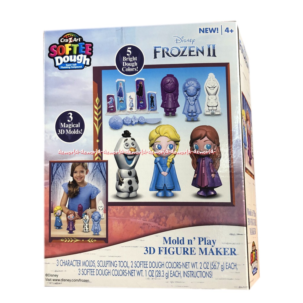 Crazart Softee Dough Disney Frozen Mold Play 3D Figure Maker