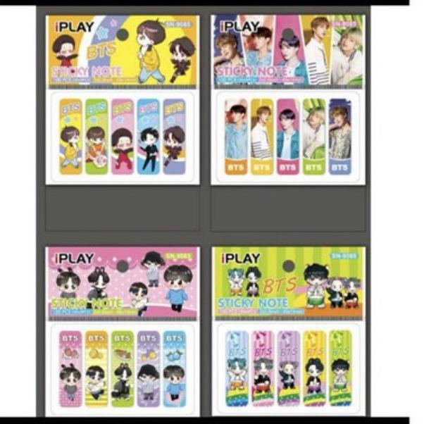

(9DJ↓) (bebas pilih motif) PEMBATAS BUKU BTS / POST IT BT21 / BLACKPINK STICKY NOTE KPOP ( isi 100 sheet ) 0V58 58