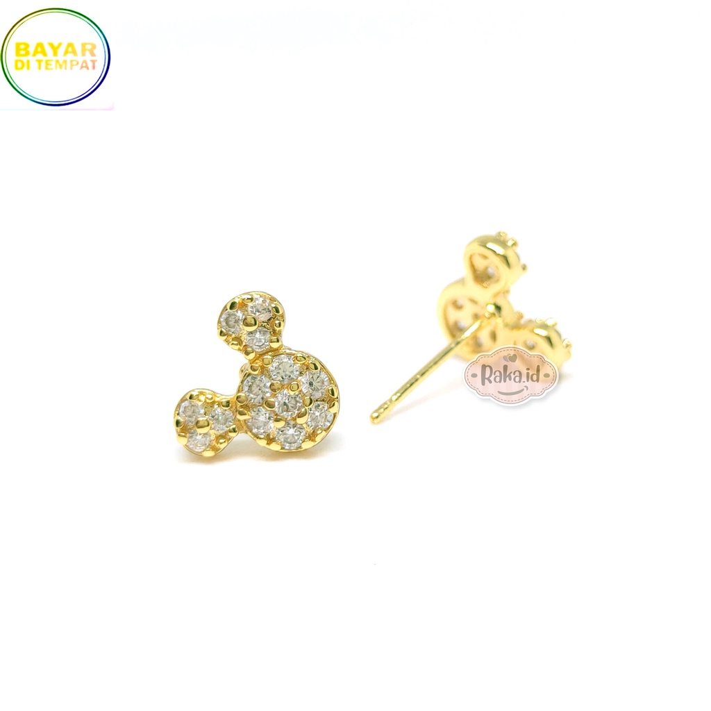 RAKA Acc - Anting Stud / Tusuk Kepala Mickey Perhiasan Aksesoris Wanita 170