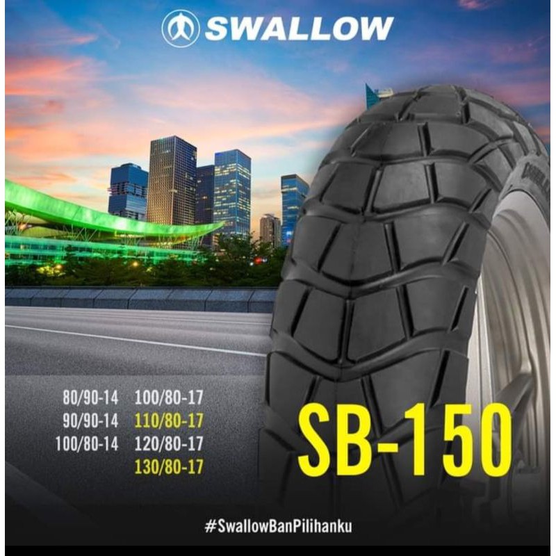 Paket Ban Swallow 100 80 17 dan 120 80 17 SB150 SB 150 Tubeless