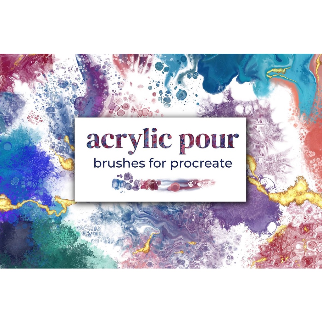 Procreate Brush - Acrylic Pour Brushes for Procreate