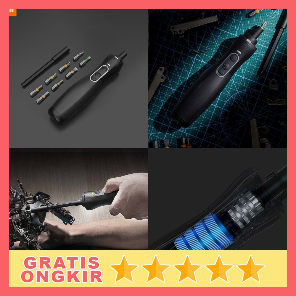 Xiaomi Wiha Zu Hause Obeng Elektrik Rechargeable Power Screwdriver - 4129 - Black