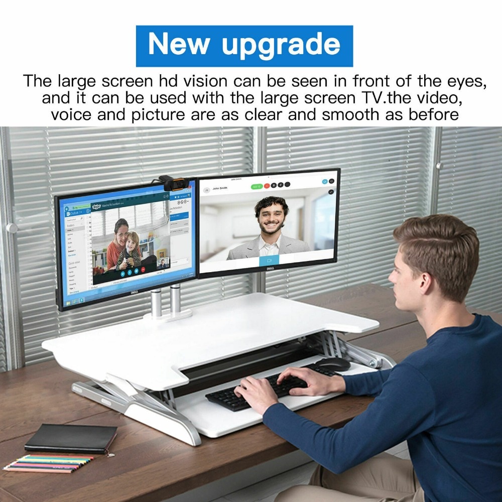 Taffware Camera tele conference build in mic video dan suara lebih jernih dari bawaan laptop Kamera HD Webcam untuk Desktop Laptop Video Conference 720P Mic Webcam Web Camera With Microphone HD 1080P 720P Focus Office Gamer Cam USB Cameras For PC Computer