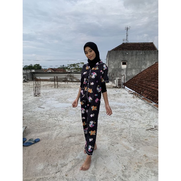 PIYAMA DEWASA REMAJA KEKINIAN PIYAMA KARTUN KARAKTER SETELAN BABYDOLL BABY DOLL PIYAMA MURAH BAJU TIDUR LENGAN PENDEK PIYAMA PIAMA CELANA PENDEK