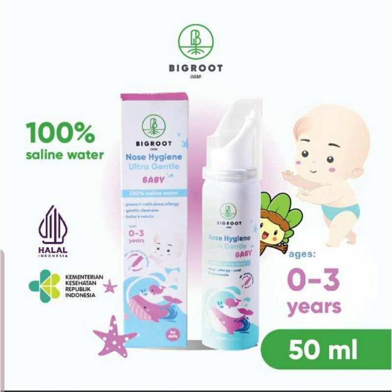 Bigroot Nose Hygiene Ultra Gentle Baby 50ml - Pembersih Hidung Bayi