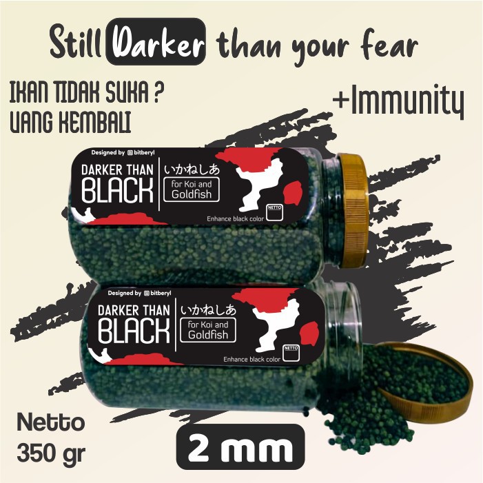 Pakan Ikan Mas Koki Koi Darker Than Black - Pelet Ikan Mas Koki