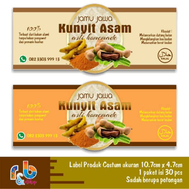 

Label produk uk. 10.7 x 4.7
