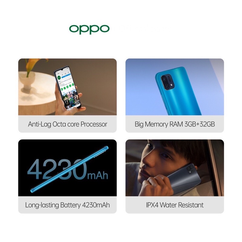 Oppo A16e [3GB+32GB] Helio P22 - 13MP - 6.52 IPS LCD - 4230mAh Garansi Resmi Oppo 1 Tahun