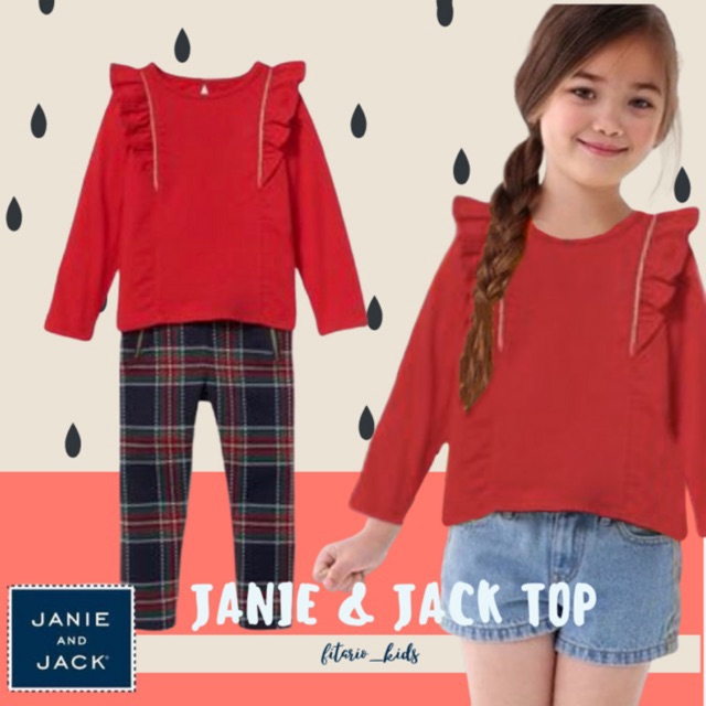 KAOS ANAK PEREMPUAN : Janie and Jack top kaos