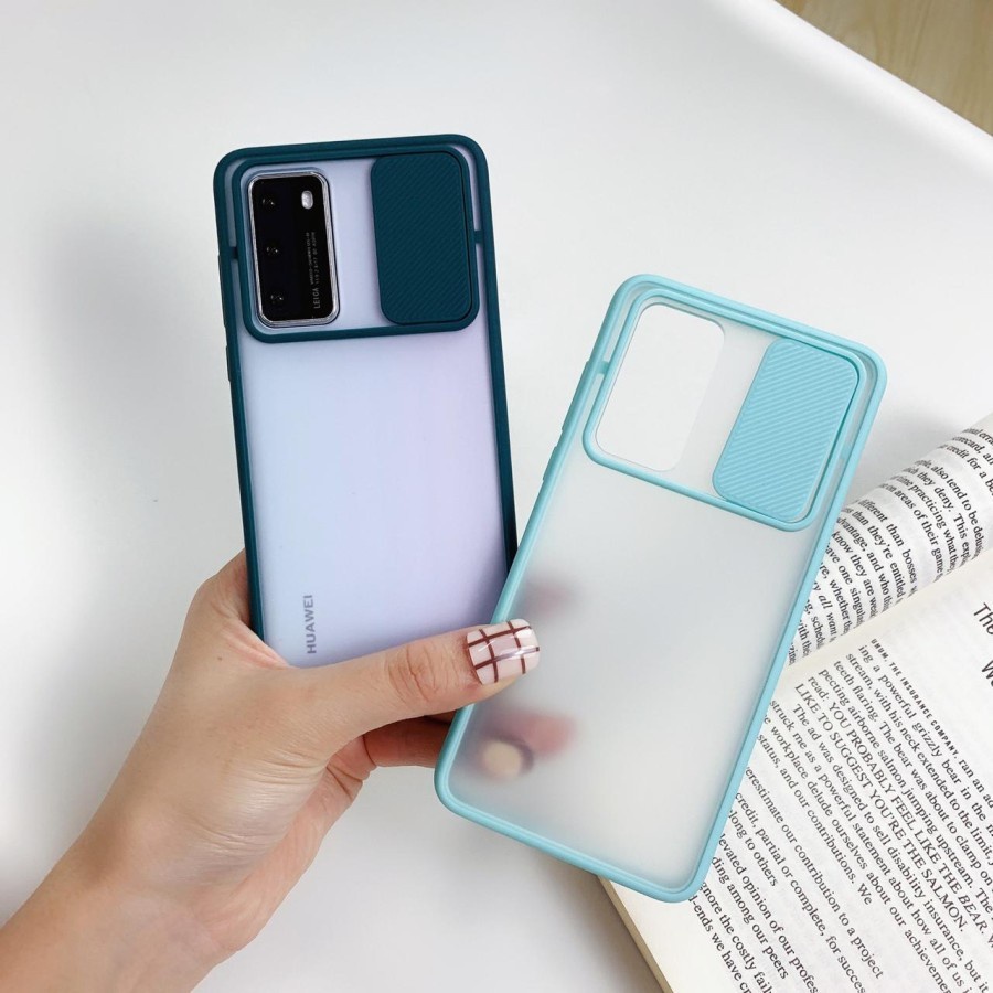 HUAWEI P30 P30 LITE P30 PRO CASE SLIDE CAMERA SLIDING CASE KAMERA PELINDUNG KAMERA HARDCASE DOVE MATTE TRANSPARAN AEROCASE HARD CASING COVER PROTECT CAMERA P 30