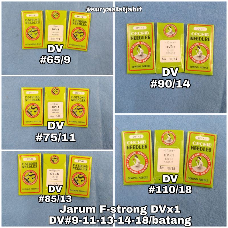 Jarum F-strong  DVx1(Overdeck) #9 11 13 14-16-18 rp.7.000/1bks=10pcs