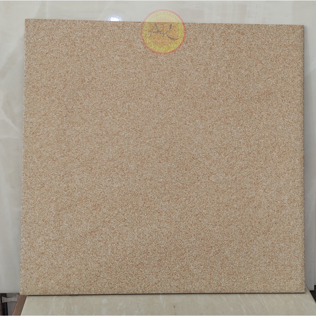 Keramik Lantai Kasar Teras Garasi 40x40 Rustic Matt Timbul Gordon Cream