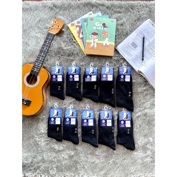 KAOS KAKI ANAK SEKOLAH AVO (HITAM) PANJANG &amp; PENDEK ORIGINAL 100% TERMURAH