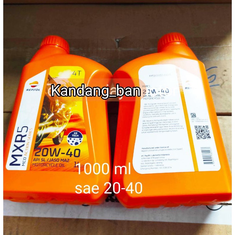 OLI REPSOL MXR 4T 20W-40 1L