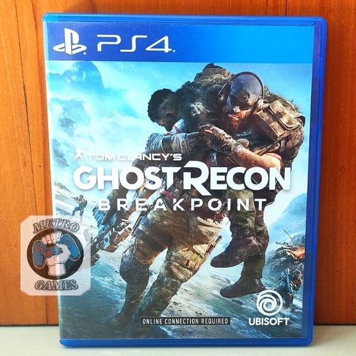 Kaset Ghost Recon Breakpoint PS4 Ghostrecon Break Point Tom Clancy Playstation PS 4 5 CD BD Game Clancy's Games Ps4 Ps5 Region 3 Asia Reg