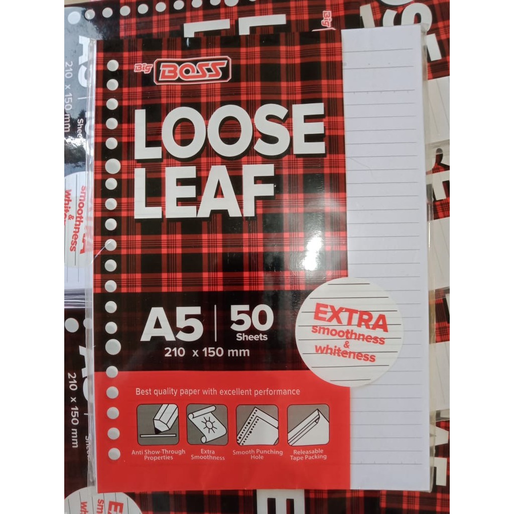 

LOOSE LEAF A5 BIG BOSS 50 LEMBAR / KERTAS FILE