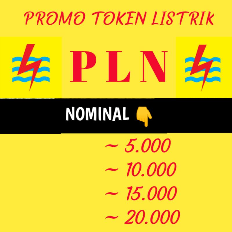 PROMO TOKEN LISTRIK 5K 10K 15K 20K 20RIBU