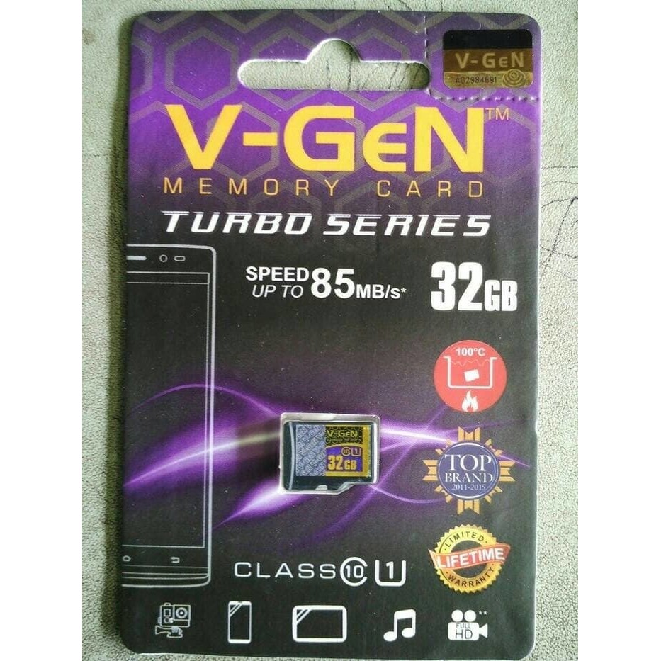 V-GEN 32GB class 10 Turbo series Speed 85MBps MicroSd Memory Card