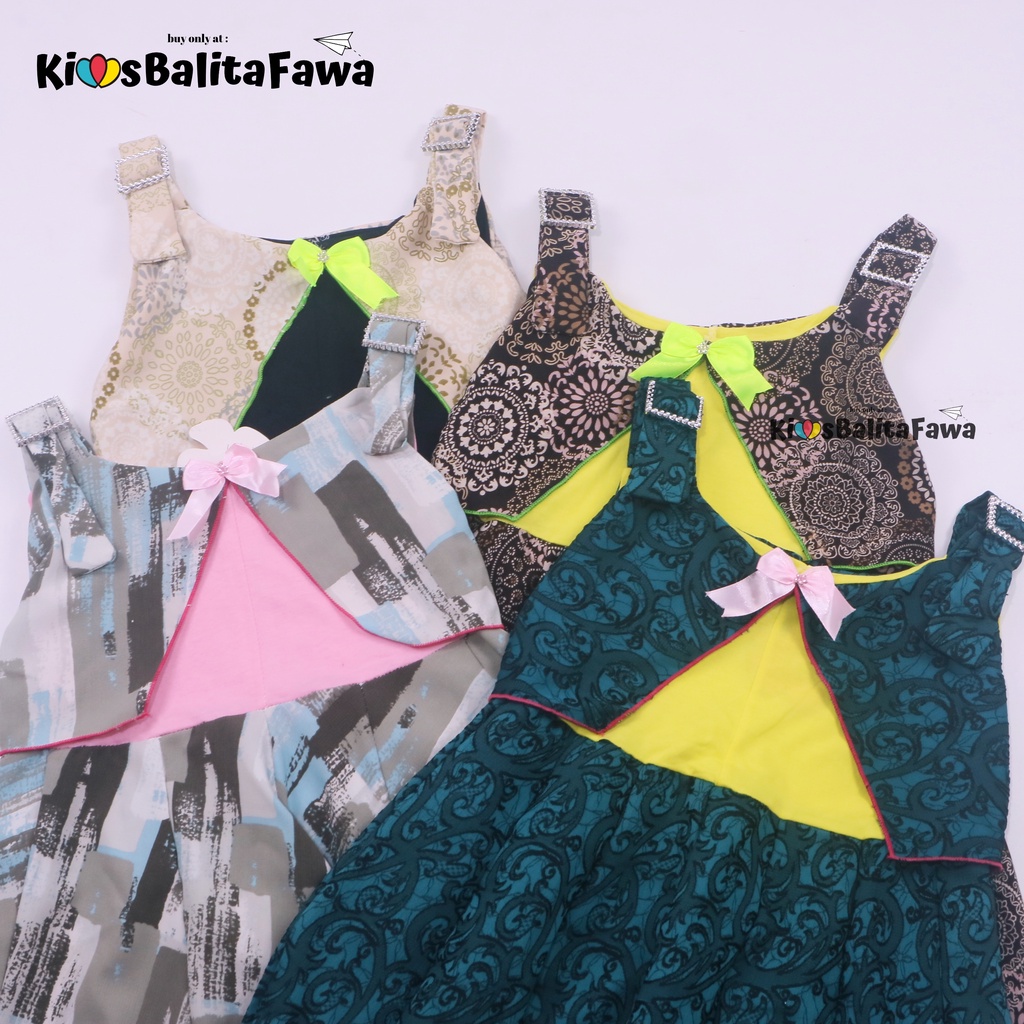 Overall Jessy uk 3-4 Tahun / Dres Anak Perempuan Murah Bahan Katun Adem Gaun Import Baju Kensi Cewek
