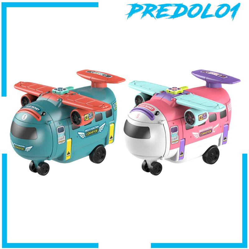 [PREDOLO1] Transport Cargo Airplane Toy DIY Assembled for Girls and Boys Children Blue