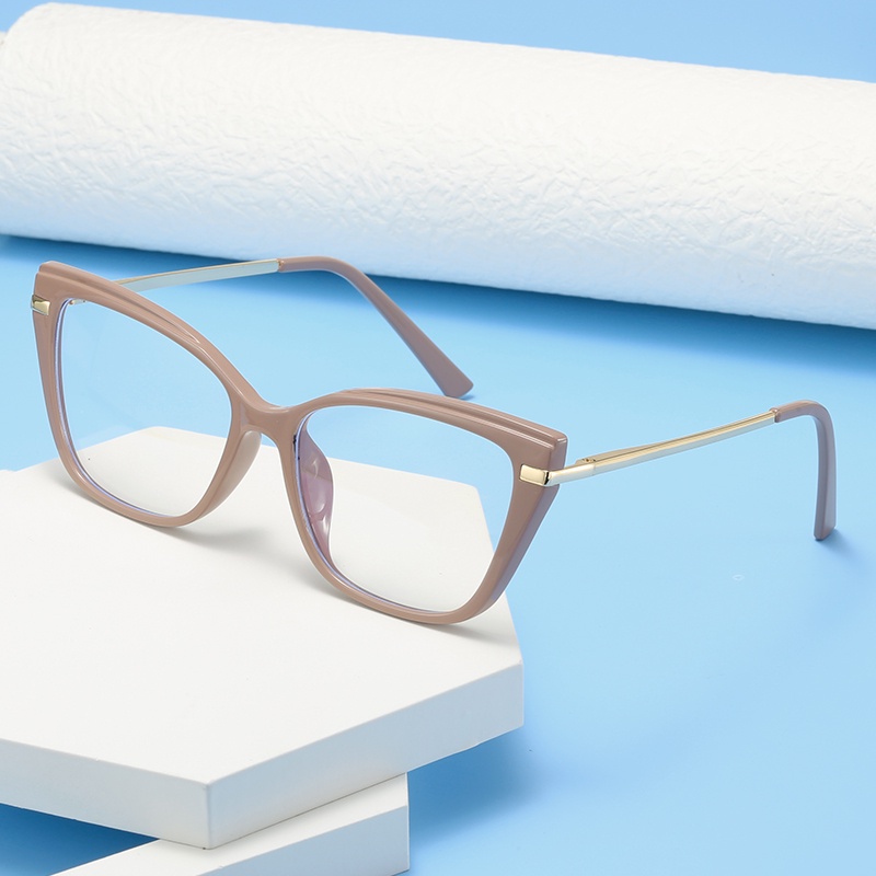 Kacamata Cat Eye Anti Radiasi Gaya Eropaamerika Untuk Wanita Tr90