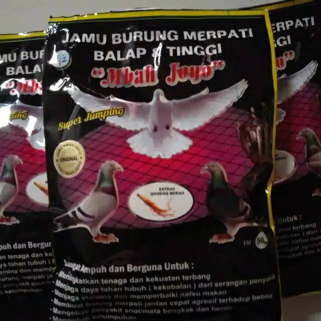 MBAH JOYO JAMU BURUNG MERPATI BALAP TINGGI MBAH JOYO ISI 50 BUTIR HERBAL AMPUH