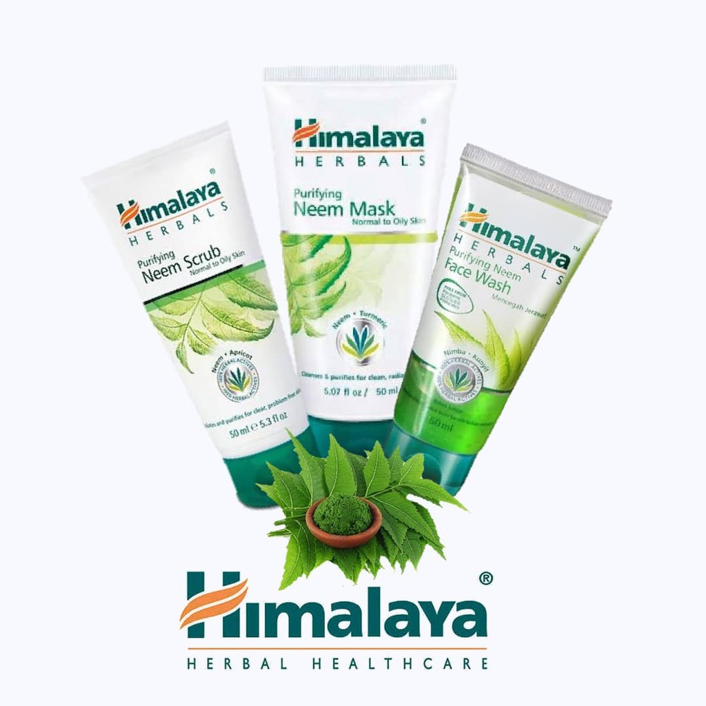 HIMALAYA Paket Exclusive 50ml Facial Wash Scrub Neem Mask | Paket Himalaya by AILIN