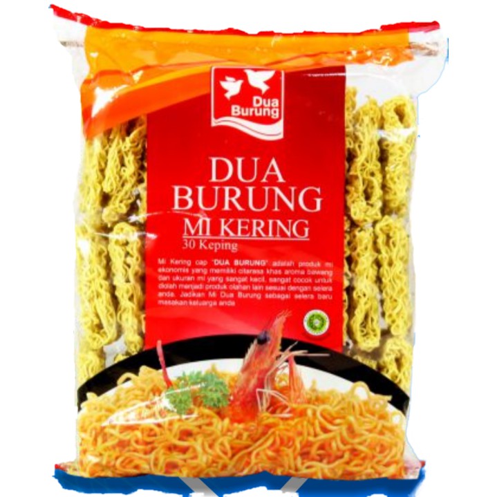 

MIE TELUR KERITING DUA BURUNG 30KEPING 810GR