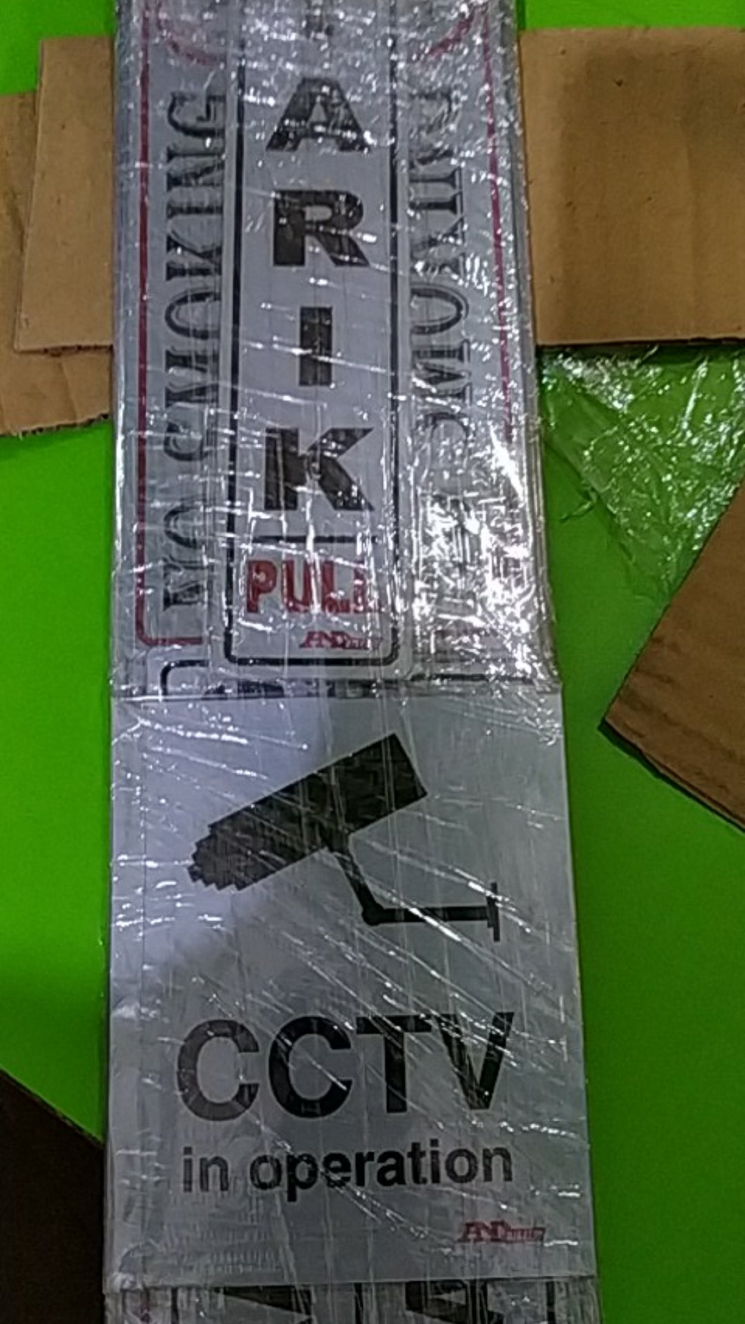 Signage Dilarang Parkir 40x10 Cm Simbol Logo Peringatan No Littering