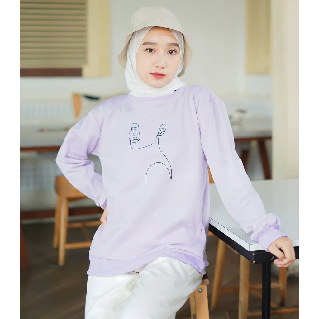 Vintage Sweater Premium Wanita l Hoodie Gils Vntage Tebal bahan fleece