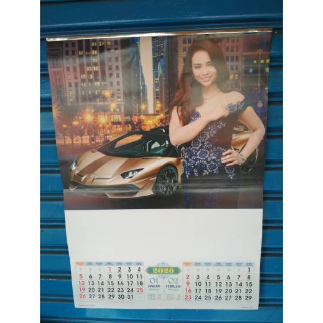 Kalender dinding Standar artis Mobil tahun 2020