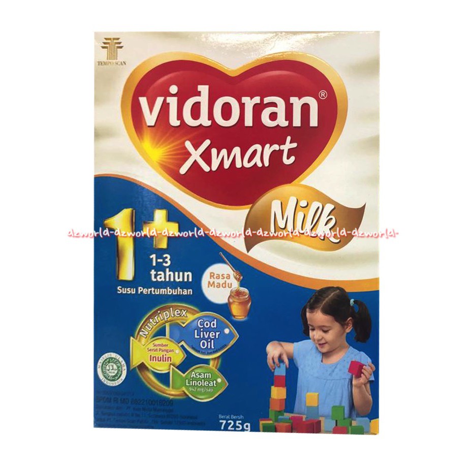 Vidoran Xmart 1+ Milk Rasa Madu Vanilla 700gr Susu Untuk 1-3tahun Fidoran Smart Vidoran Smart1 Fidoran Vanila 1