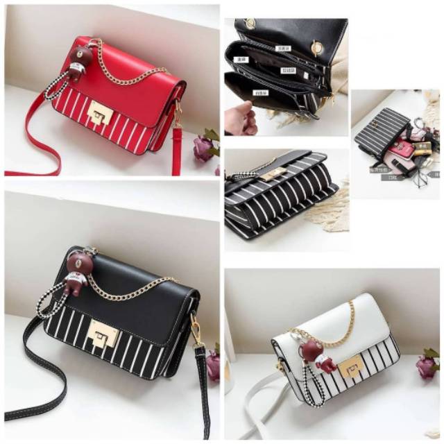 1882- Tas Selempang Modis Vertical Line Import