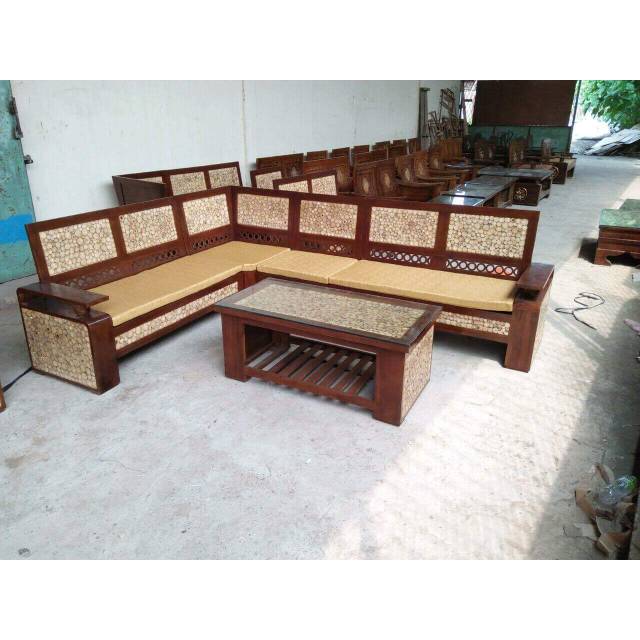 Kursi Sudut Jati Minimalis COIN + Busa