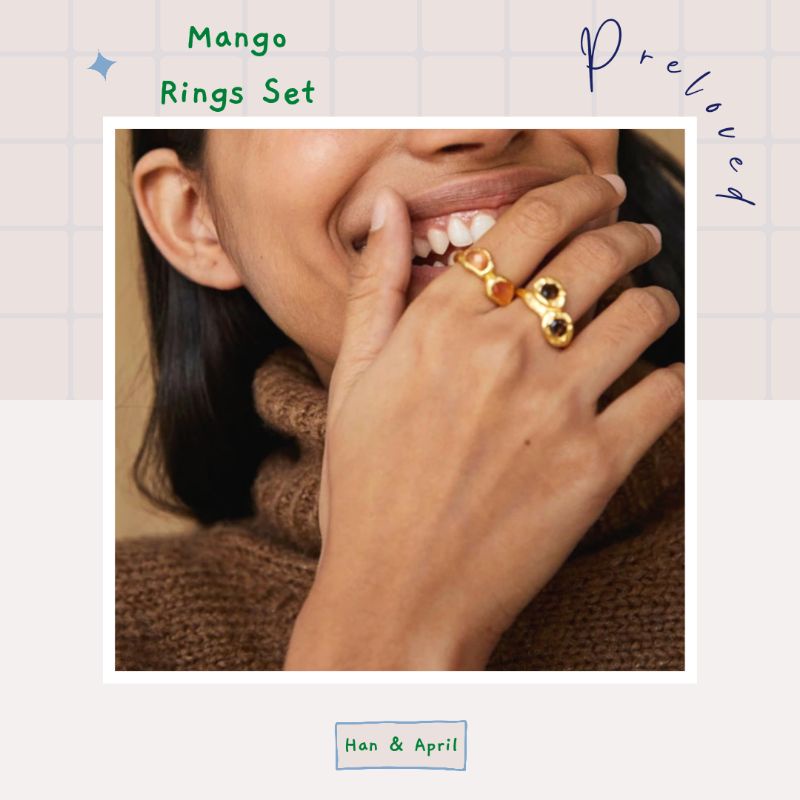 MANGO 2 Stone Rings Set
