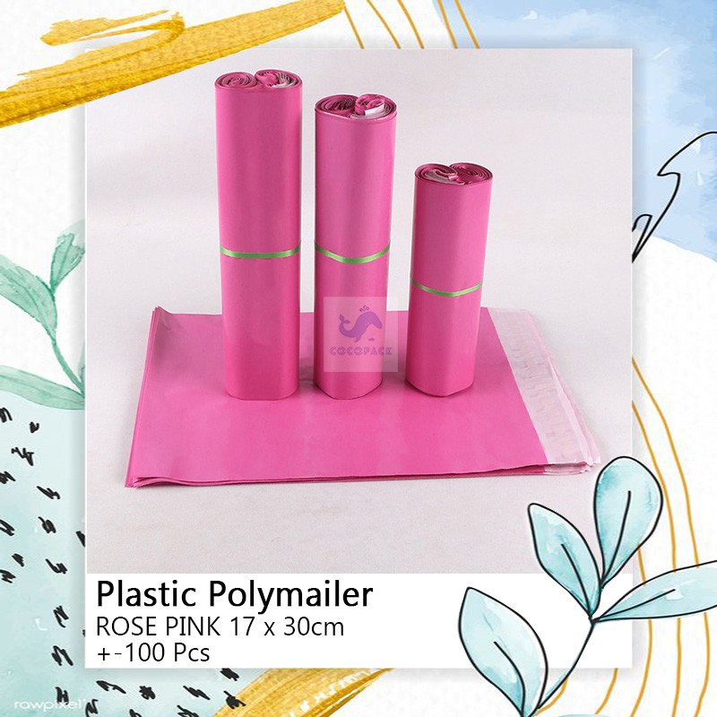 

Plastik Polymailer PREMIUM Rose Pink 17x30cm Packaging Kemasan Online