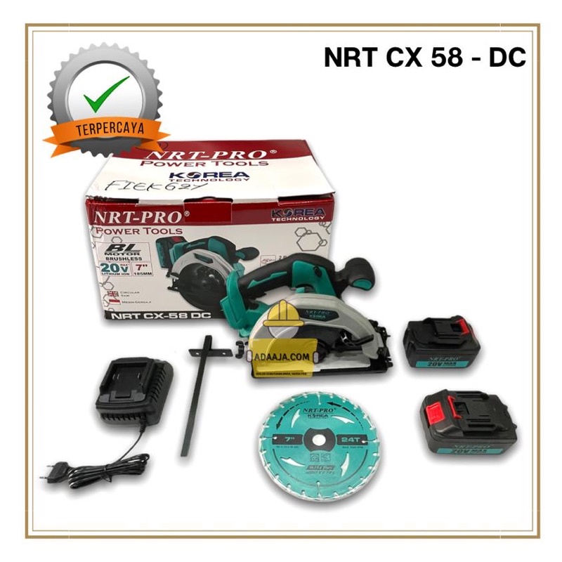 Mesin Gergaji Kayu Circular Saw Cordless NRT PRO CX 58 DC