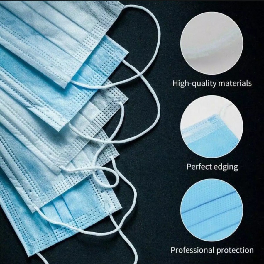 MASKER 3 PLY EARLOOP ORLEE / DISPOSABLE FACE MASK / 3 PLY ISI 50 HIGHQUALITY PREMIUM!