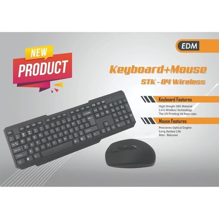 PAKET COMBO WIRELESS MOUSE DAN KEYBOARD M-TECH STK-04