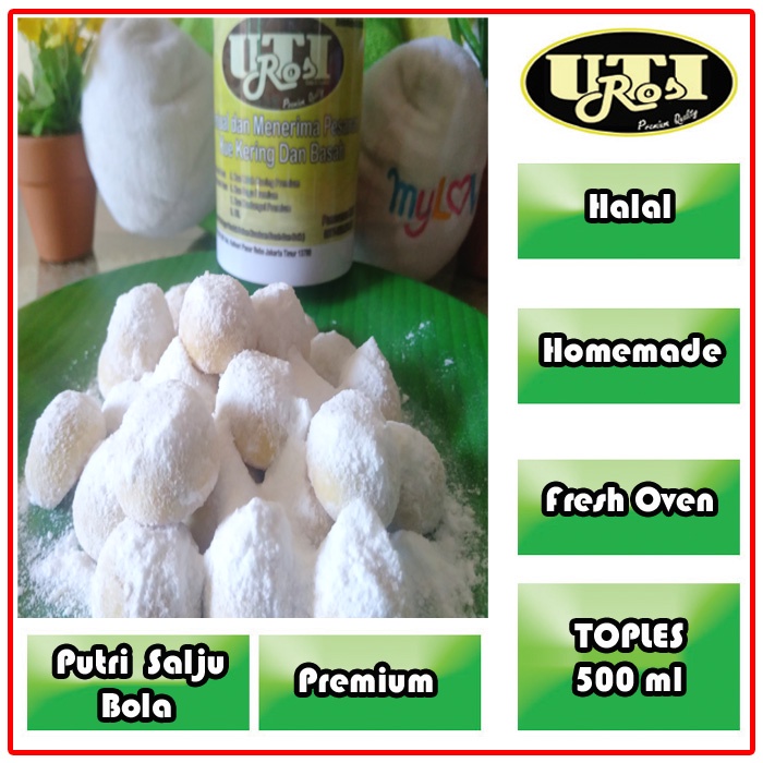 

KUE KERING PUTRI SALJU DOUBLE PREMIUM 100% HOMEMADE LEMBUT LUMER ENAK RENYAH UKURAN TOPLES 500ml