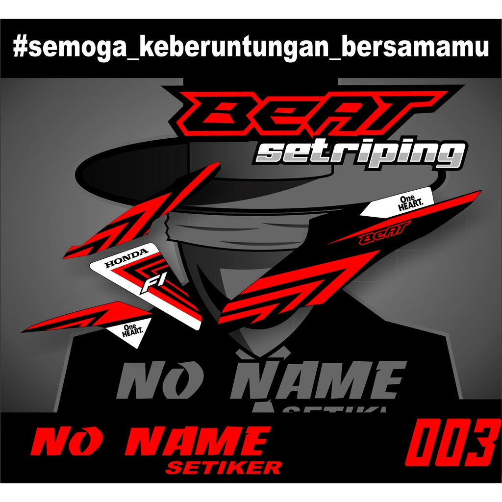 striping setiker stiker beat fi (b3)2013 2014 2015 variasi - stiker motor honda setriping beat