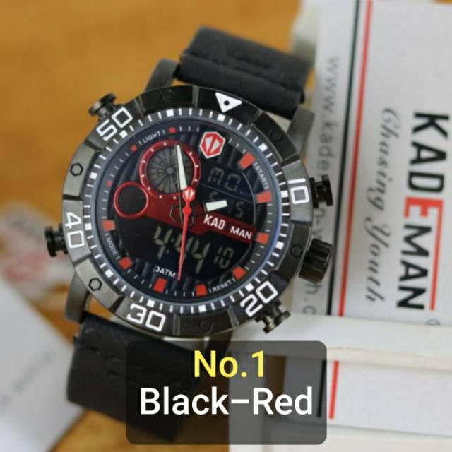 Jam Tangan Pria Dual Time KADEMAN KDM5016 ORIGINAL