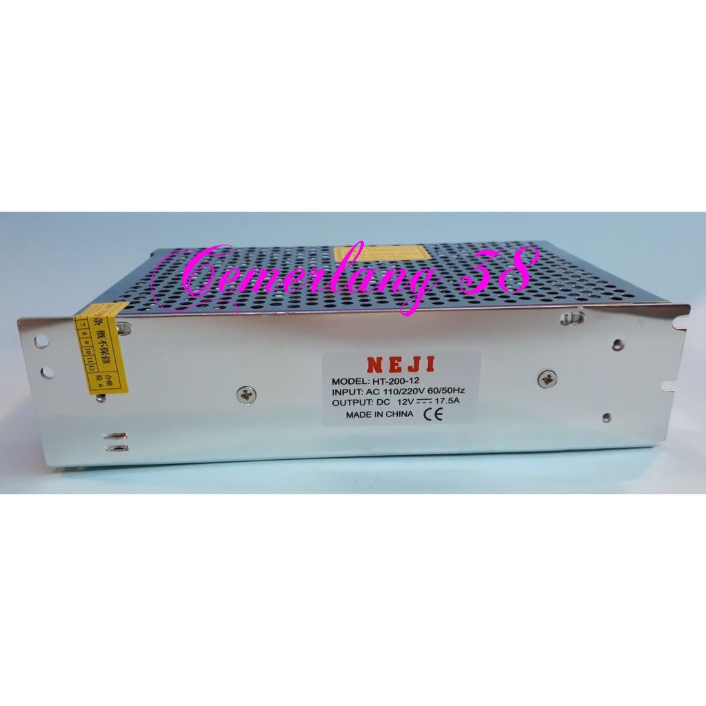 Switching Power Supply 12V 17.5A AC DC Adaptor Jaring 12 V 17 A