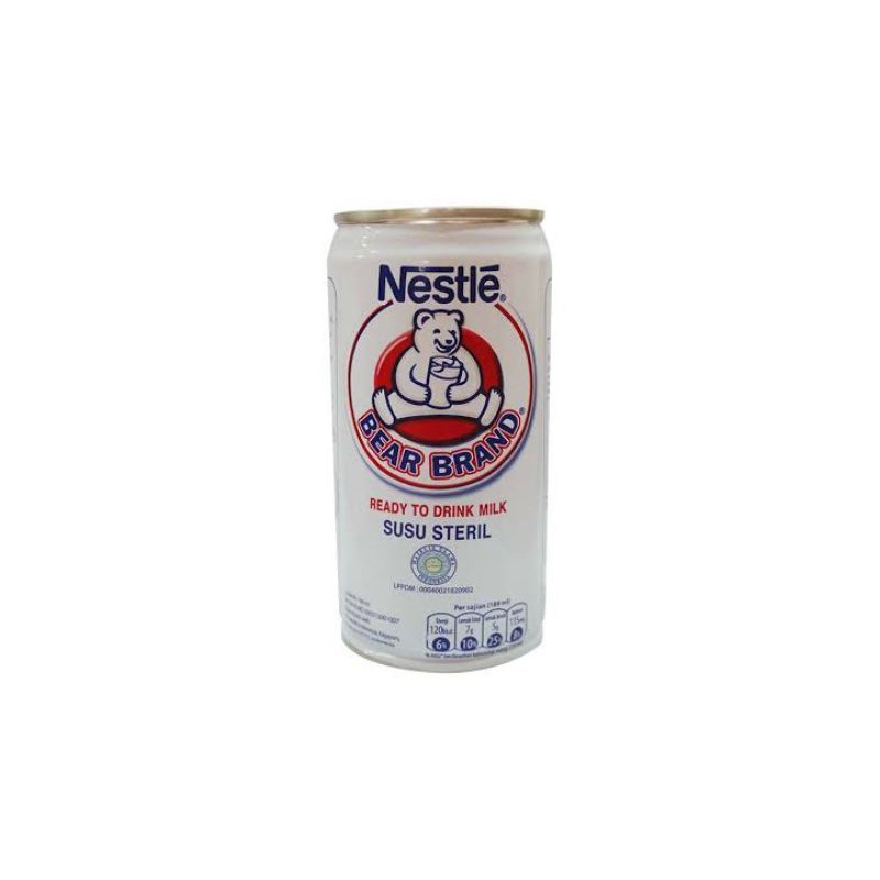 Surabaya kaleng susu cair steril bear brand nestle 189ml 189 ml ecer