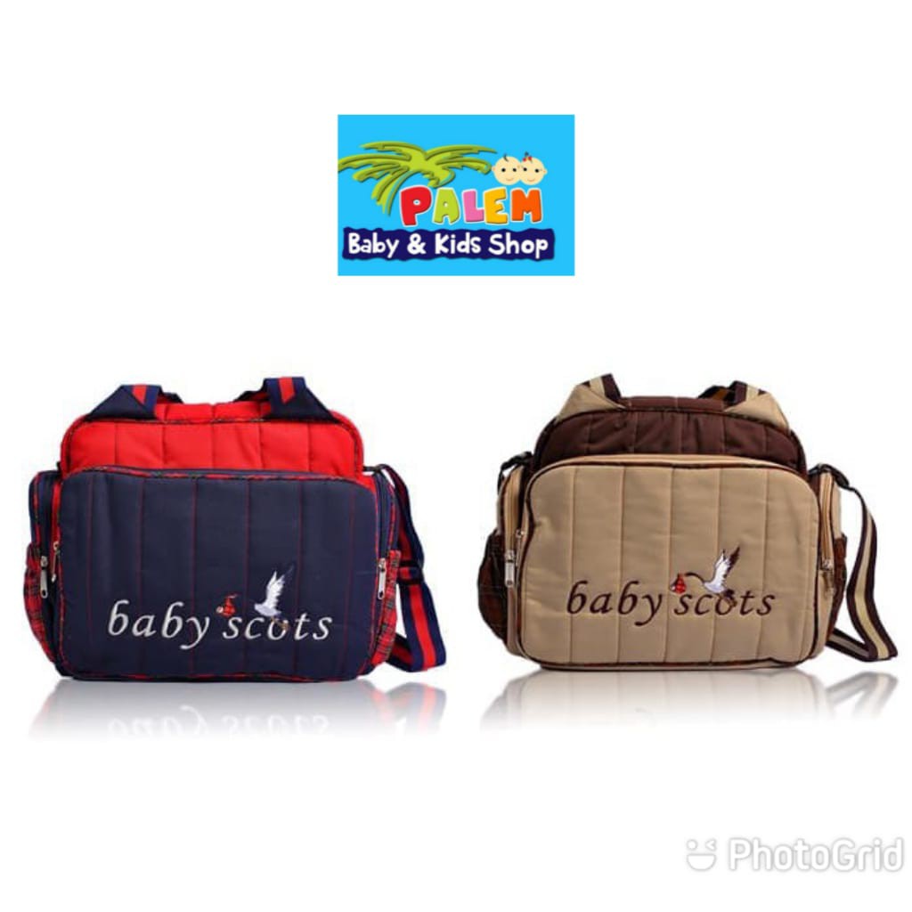 BABY SCOTS Tas Besar Popok/Perlengkapan Bayi Tas Bordir 2 - DIapers Bag ISEDB016