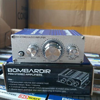 BOMBARDIR MINI STREO AMPLIFIERS HIFI CAR AMPLIFIER 30W 12V