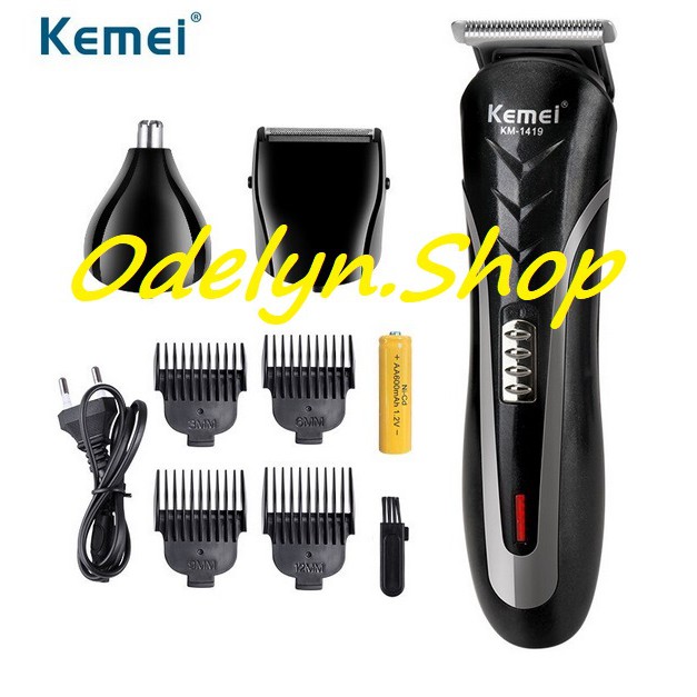 Hair Clipper Kemei-1419 Cukur Rambut/ Kumis / Bulu Hidung / Jenggot KM-1419 100% Original