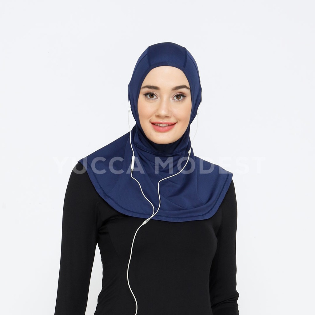 Yucca Modest - Nawra Pro Sport Hijab | Kerudung Olahraga Instan | Jilbab Earphone-3