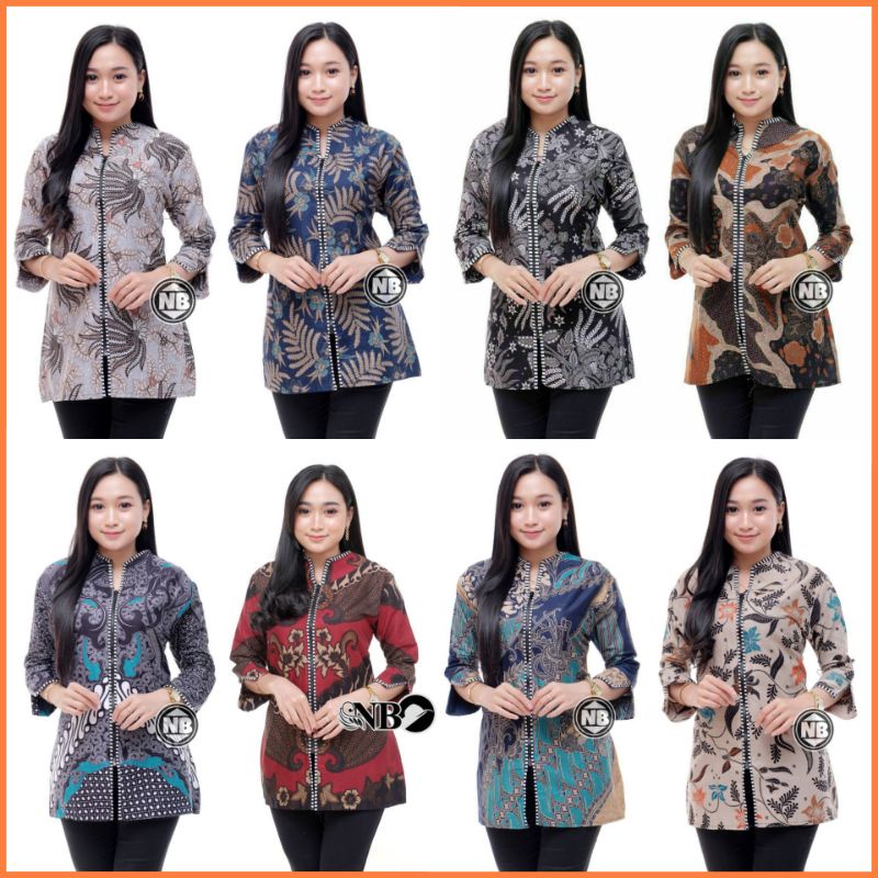 Atasan Batik Wanita Modern Baju Kerja Guru Pns Karyawan baju Acara Resmi Pesta Kondangan Termurah