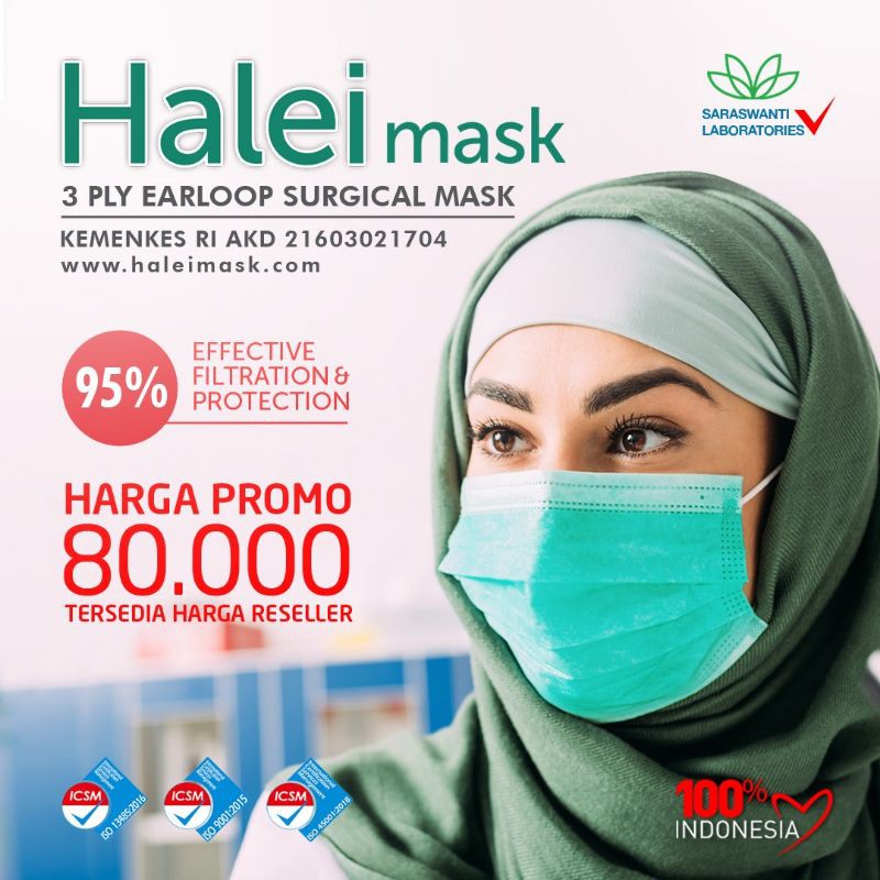 masker Hijab Halei